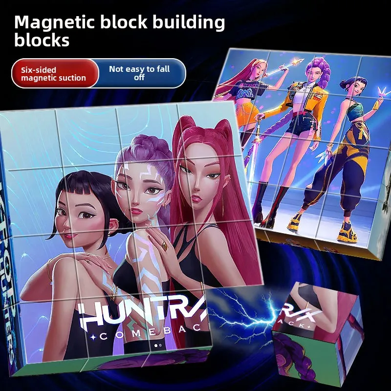 Klocki Magnetyczne Kpop Demon Hunter Anime Kreskówka Impreza dla Dzieci Kolekcjonowanie Rumi Mira Zoey Zabawki Edukacyjne dla Dzieci