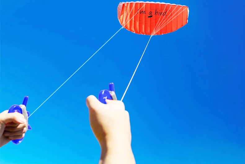 초보자를위한 새로운 오렌지 야외 재미 스포츠 파워 듀얼 라인 스턴트 파라 폴리스 낙하산 레인보우 스포츠 비치 연