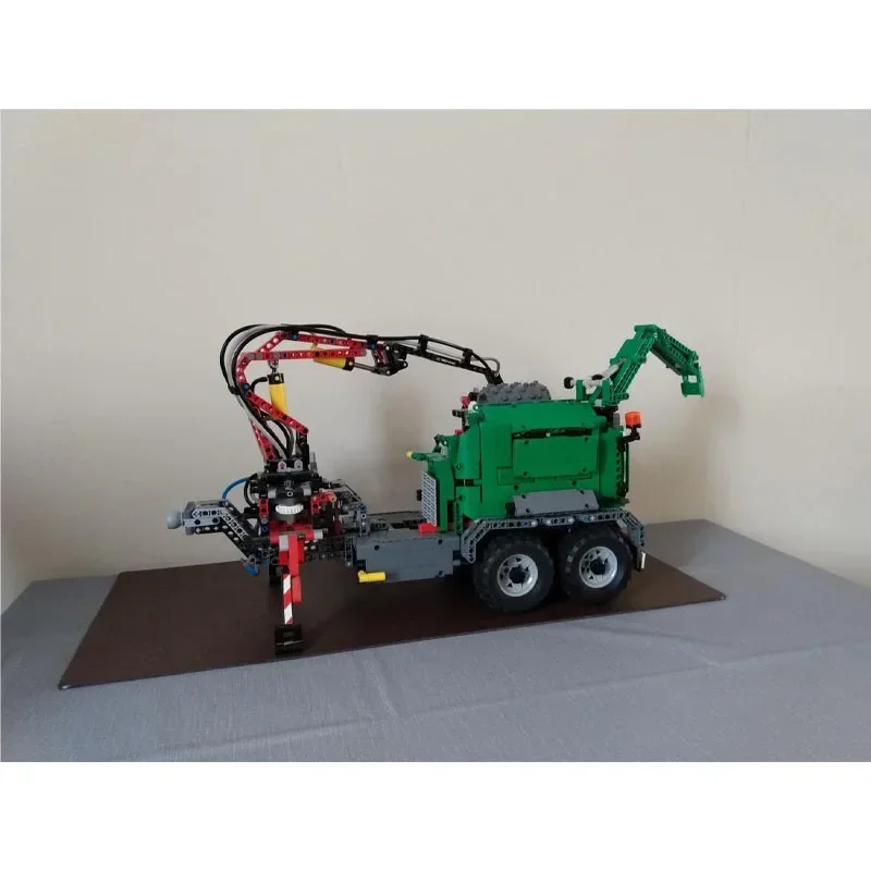 MOC-94801 Mobiele houtversnipperaar Assembleren Splicing Bouwsteenmodel • 1414 Onderdelen MOC Creatieve kinderbouwsteen Speelgoedcadeau