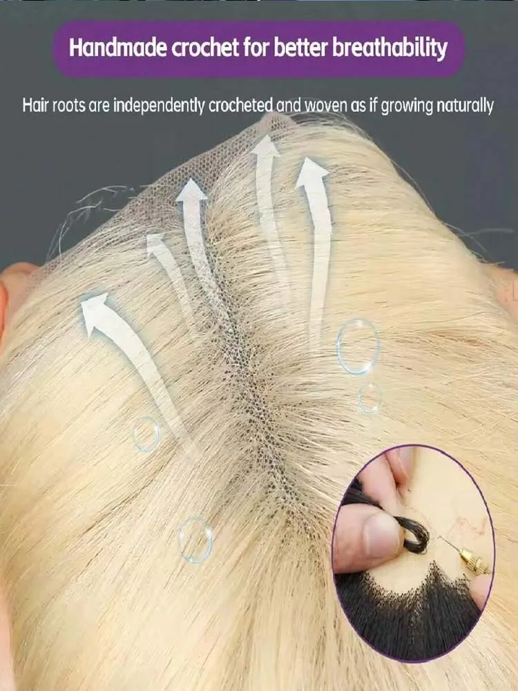 34-дюймовые парики, человеческие волосы, блондинка, кружевная передняя часть, глубокая волна, 613, блондинка 13x4 HD, прозрачные вьющиеся, настоящие человеческие волосы, плотность 250%