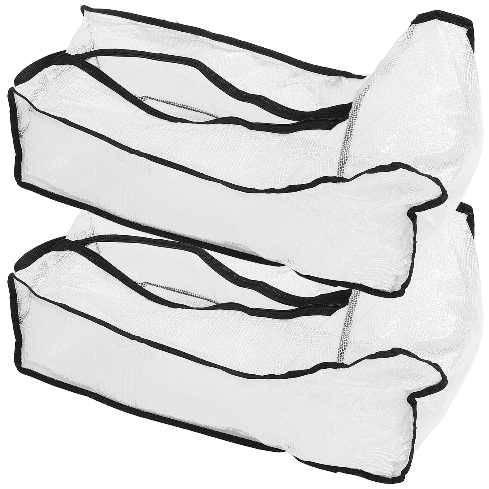 

2 Pcs High Boot Storage Bag Foldable PVC Shoe Bags for Boots Organizer Travel Multifunctional Handbag Zipper Pouch