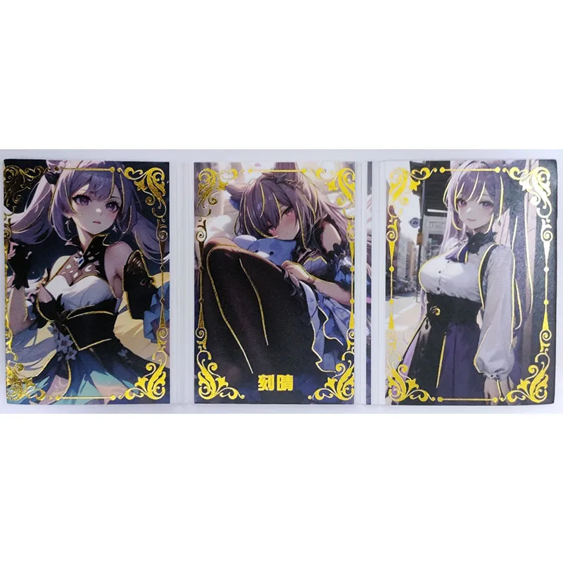 Anime Goddess Story Rare Folding Laser Flash Cards Yor Forger Furina Kafka Toys for boys Collectible Cards Birthday Present