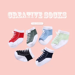 Chaussettes de sport coordonnantes en coton et silicone pour nouveau-né garçon et fille, accessoire pour enfant de 0 à 12 mois