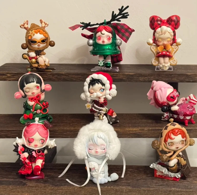 Skullpanda diga-me o que você quer série caixa cega brinquedos boneca caixa misteriosa figura de ação surpresa anime figuras brinquedo presentes de natal