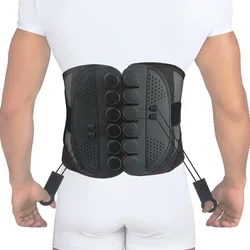 LSO Lumbar Support Belt for Lower Back Pain Relief, Herniated Disc - Sport Waist Brace with Adjustable Compression Pulley System