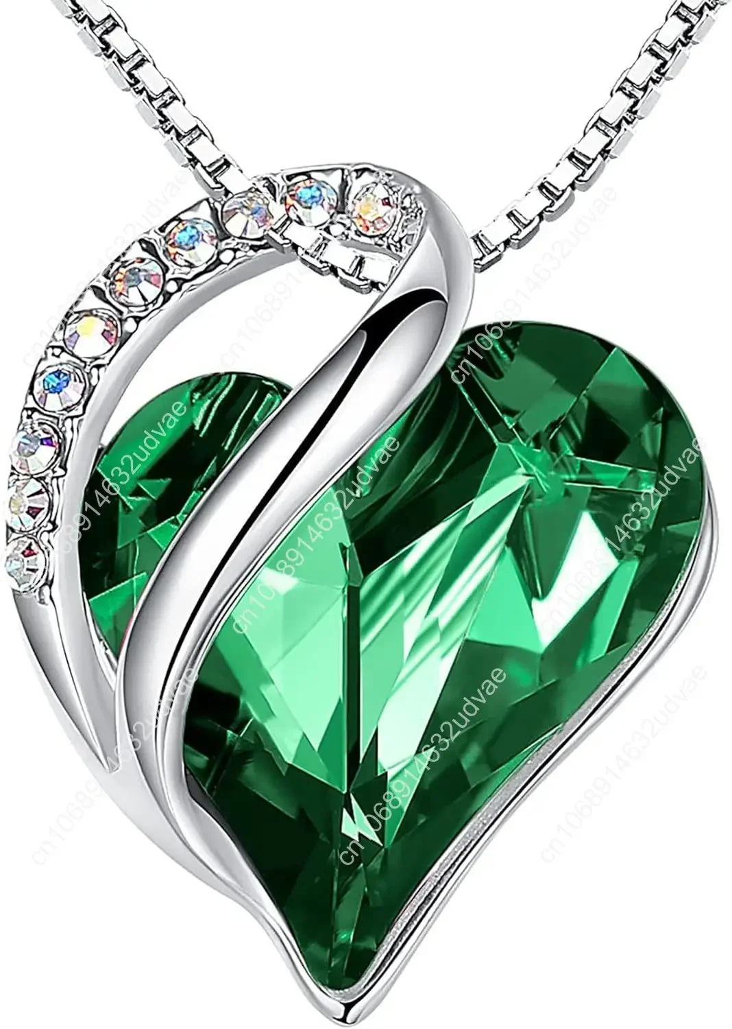 

Leafael Mothers Day Gift Necklaces for Women, Infinity Love Heart Pendant with Birthstone Crystals, Silver Plated 18 plus 2 inch