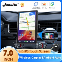 Universal 7 inch Portable Carplay AI Screen IPS Screen Wireless Carplay Android Auto GPS Navigation Bluetooth Multimedia Player