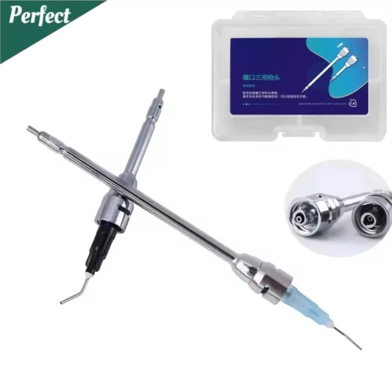 

Стоматологический шприц для распыления воздуха и воды, тройные 3-ходовые насадки, насадки для орошения трубки, изогнутая игла, стоматологические товары, инструменты