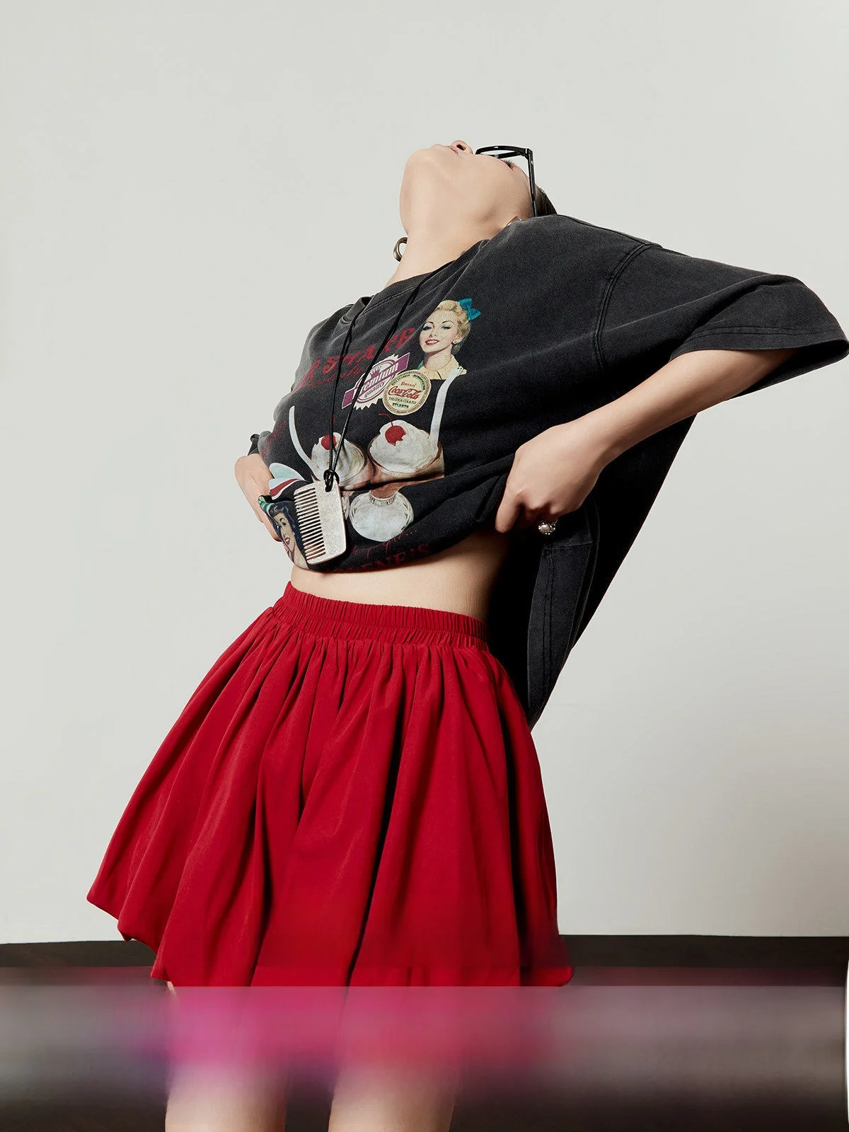 

Винтажная свободная футболка Bla для женщин, летняя новинка, с принтом «молочный чай», короткий рукав, круглый вырез, хлопок, повседневная модная футболка