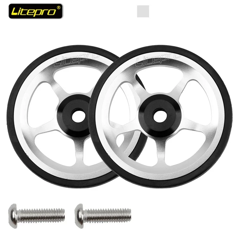 

Litepro 22g/Pcs Bicycle Easy Wheel 60mm For Folding Bike 6mm Bearing Stable Lightweight Aluminum Alloy