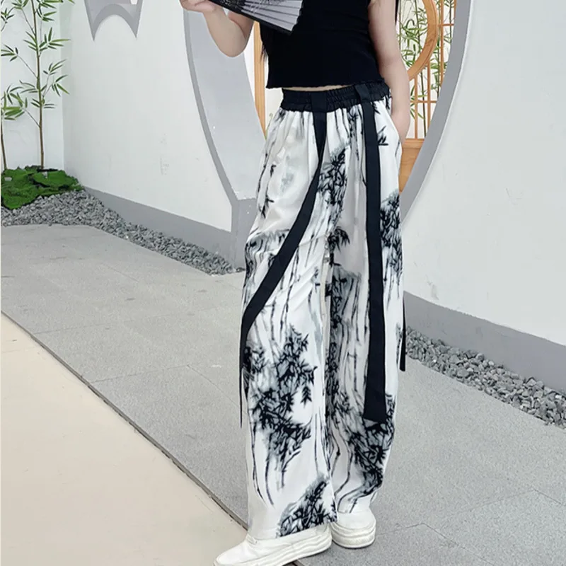 

Girls Summer Mosquito Prevention Pants New Children's Thin Ice Silk Pants Chinese Style Big Children's Summer Fashion Pants