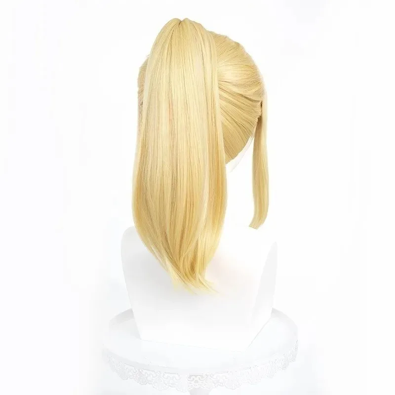 Peluca de Cosplay CySaber FateGO con estilo, peluca recta corta sintética, rey Arthur, Anime Coser, chica bonita, alta calidad, Halloween Wi