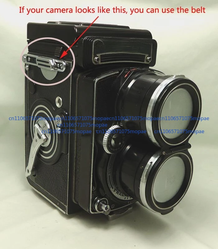 ローライフレックス・リンホフ・フジ・ヤシカMAT用ソフト本革ネックショルダーストラップ