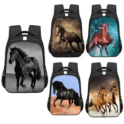 Unicórnio cavalo mochila dab pequeno pônei cavalo bookbag adolescentes meninos meninas schoolbag miúdo escola livro sacos mochila