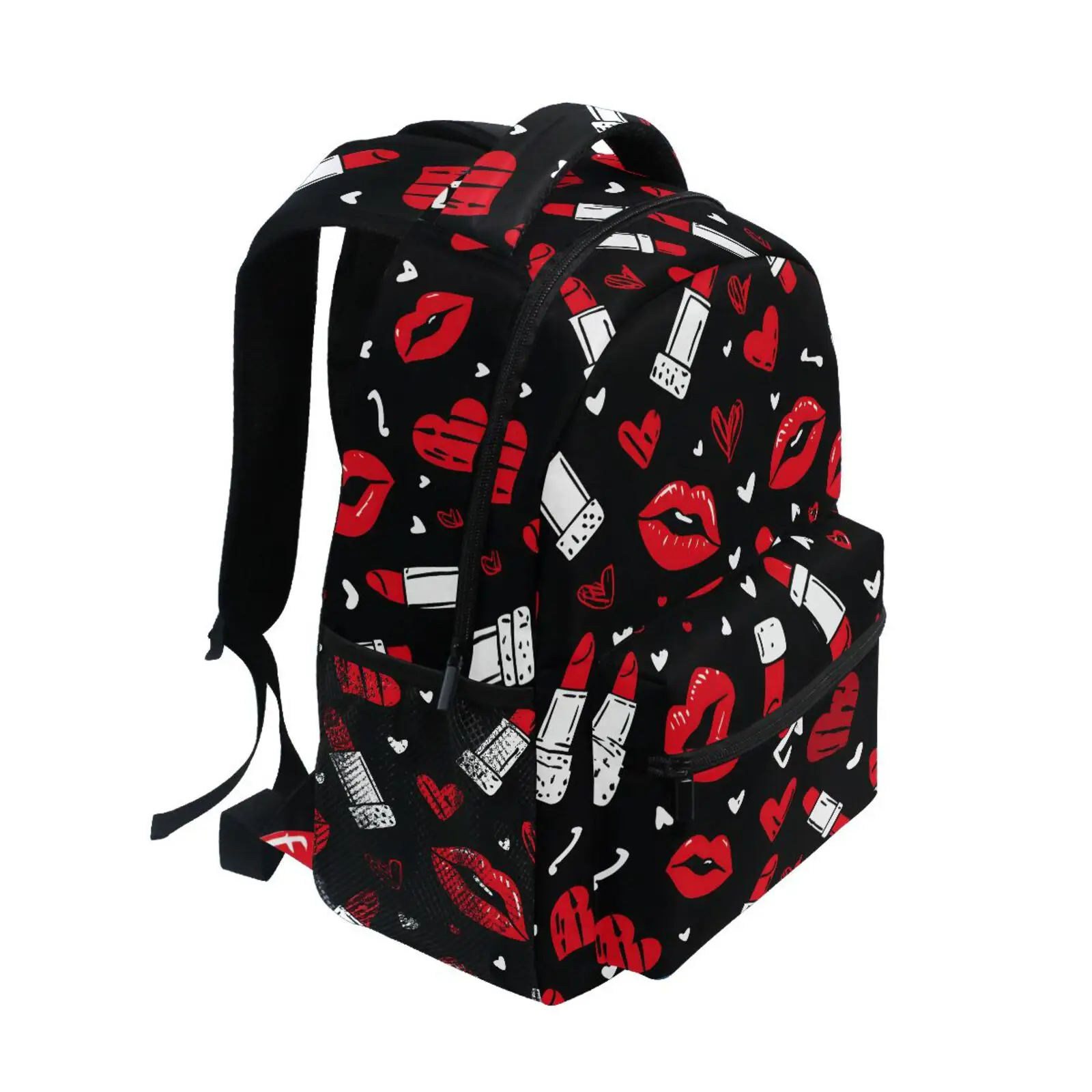 School Bags mouth lipstick Backpacks for teenage girls boys Backpack Student College school book bags for teenage girls kids