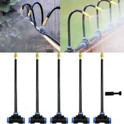 20-5 Stuks Gratis Buigen Geel Koperen Mist Nozzle 8 Mm Rechte Push Lock Joint Tuin Watering Bevochtiging sproeier