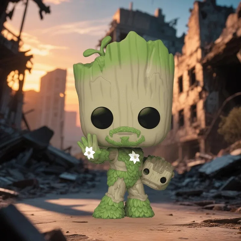 Funko POP Groot Iron Man Capitán América figura de vinilo figura de acción coleccionable juguete para regalo para niños cumpleaños Cosplay decoración
