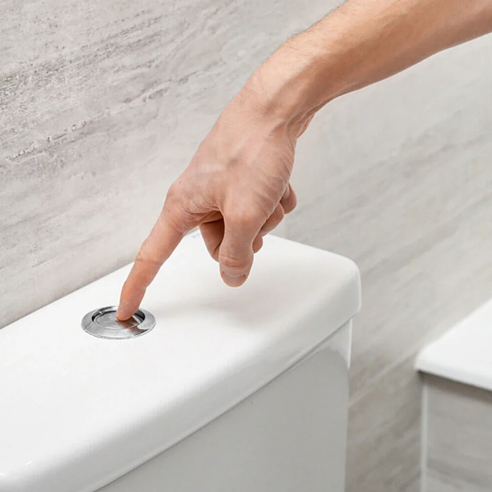 38mm Bathroom Toilet Push Button Toilet Button Cover Round Valve Rods Push Toilet Water Tank Button Bathroom Accessories