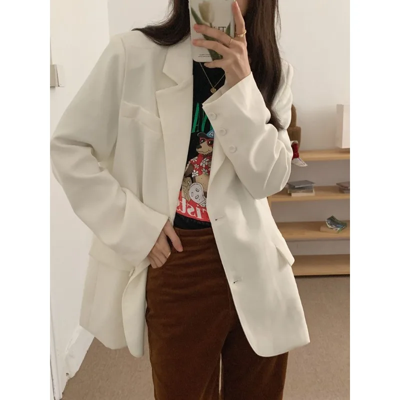 

Insozkdg Women Suit Jacket Spring Fashion Leisure Commuter Office Loose Korean Version Style Temperament Top Coat Women Clothing