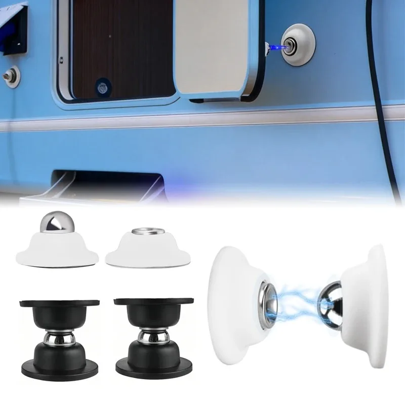 RV Door Magnetic Catch Retainer for Caravan Camper Motorhome Boat Strong Stop Latch Holder Corrosion Resistant Catch Retainer
