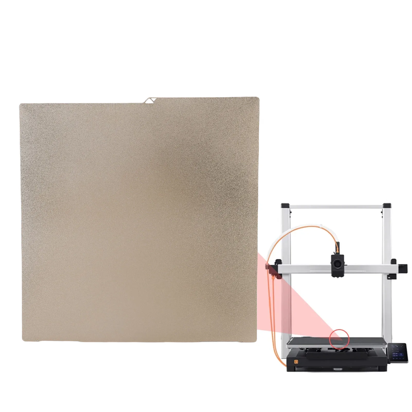 

Встроенная пластина PEI подходит для Maximum 3D-принтера Anycubic Kobra3, 430x430 мм, двухсторонний текстурированный лист PEI, сборная пластина 3D-принтера