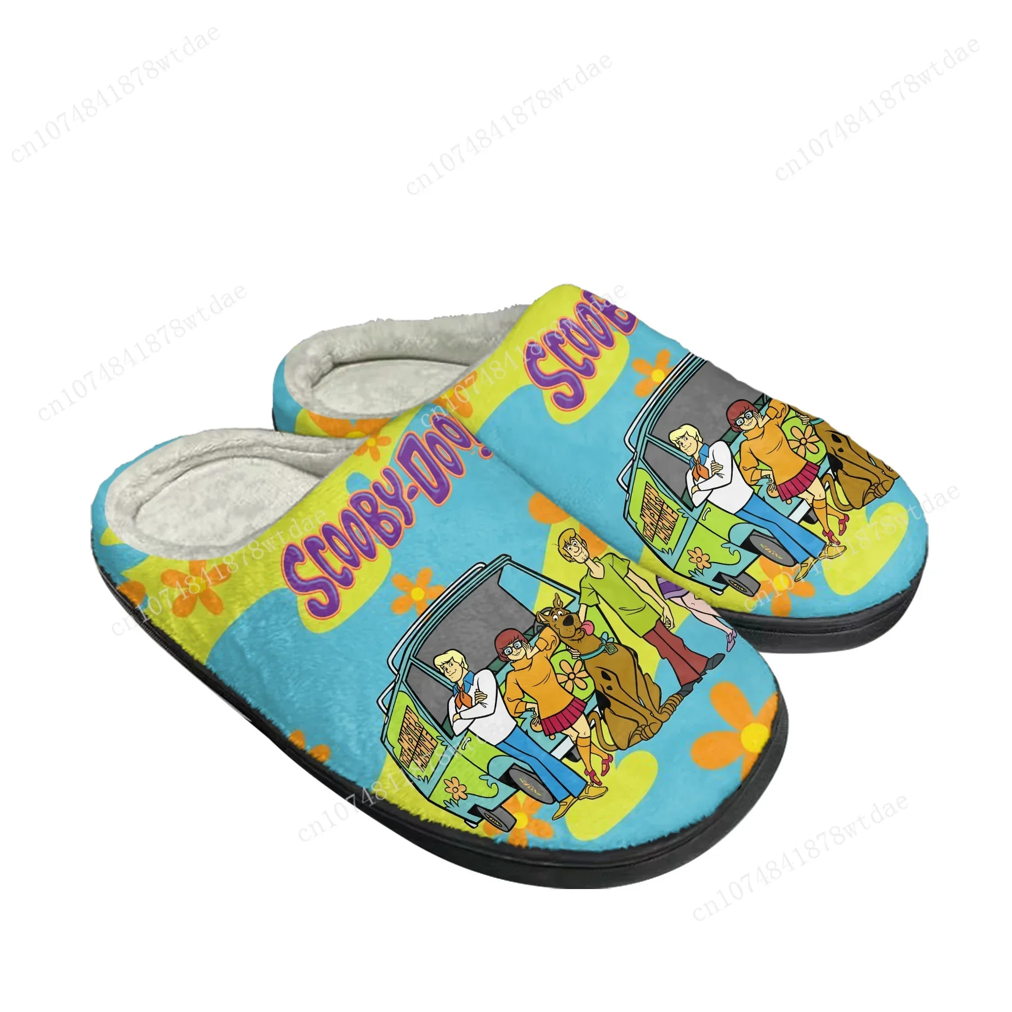 Cheech And Chong With S-Scoobys Smoke Home Cotton Slippers Men Women Youth Boy Girl Plush Bedroom Keep Warm Shoes Custom Slipper