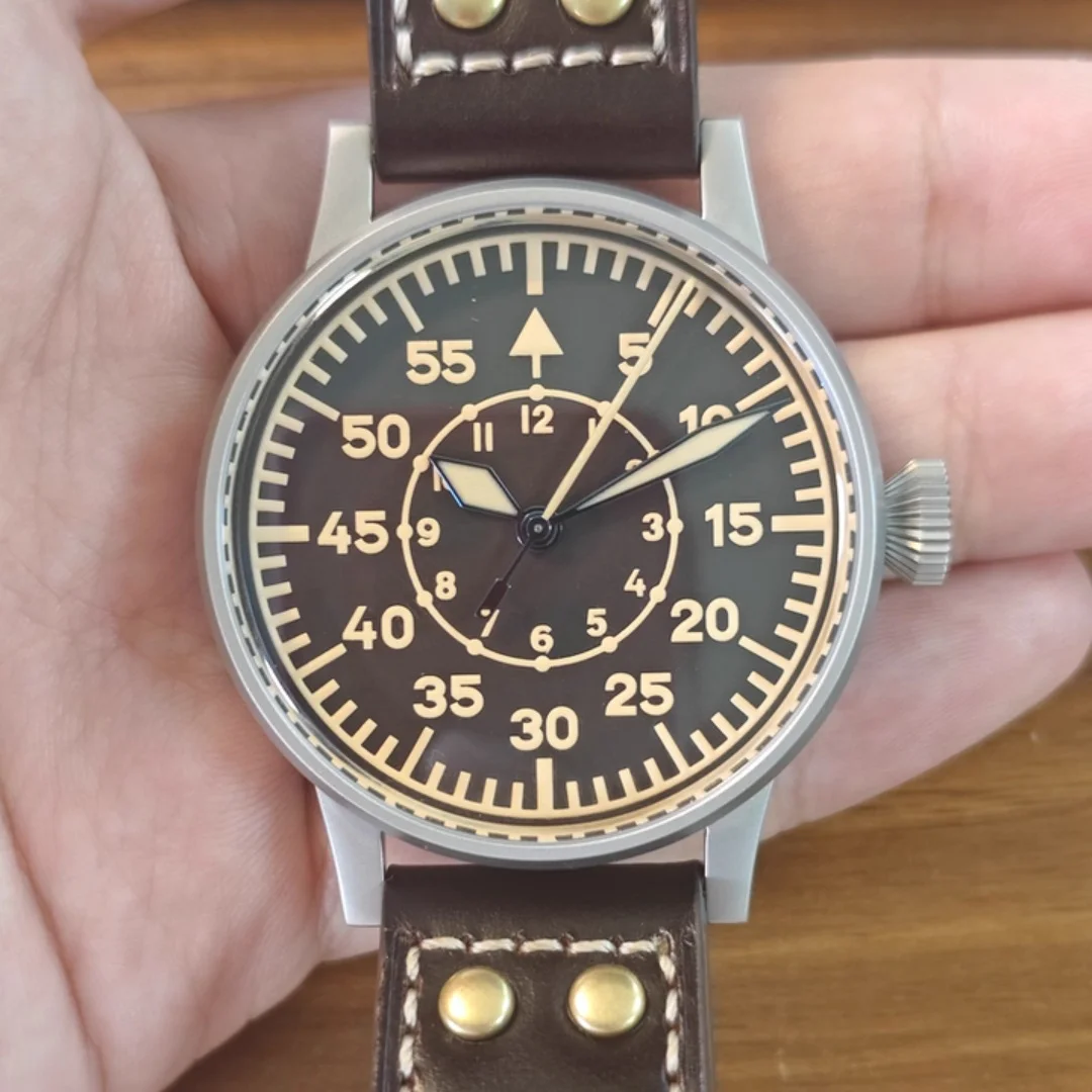 Hruodland 2025 Neue Männer Mechanische Uhr PT5000 F013 Retro 42mm Leuchtende Wasserdichte 100 m Sport Saphirglas reloj hombre