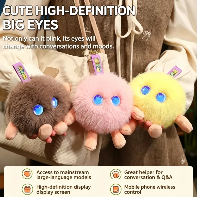 Smart Ai Plush Robot Pet Supports 40+ Languages Interactive Voice Chat Companion Soft Stuffed Plush Toy Desktop Decor Perfect