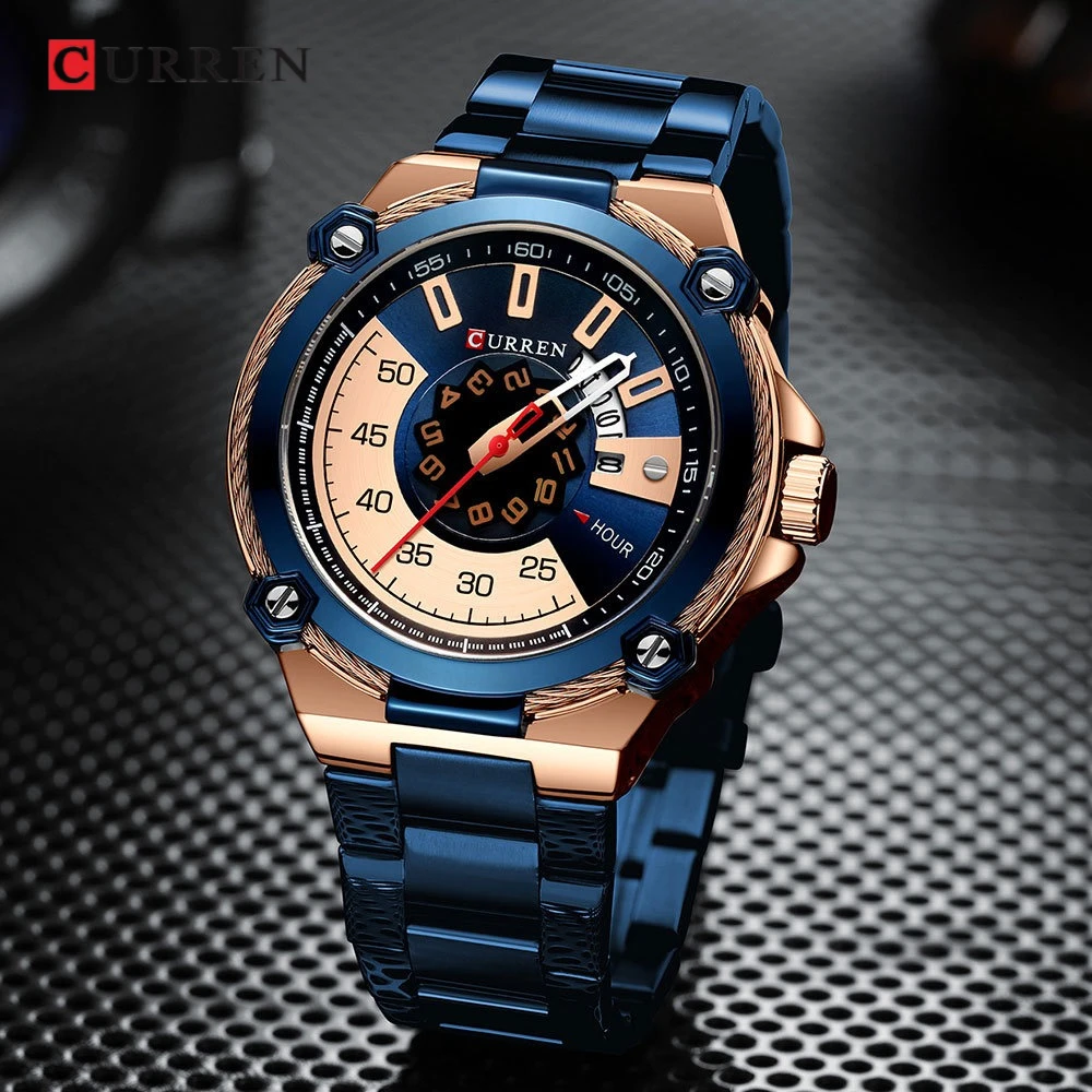 

Curren 8345 Steel Strip Quartz Men's Watch Fashion Business Waterproof Luxury Watches for Men Relojes Para Hombres Reloj Hombre