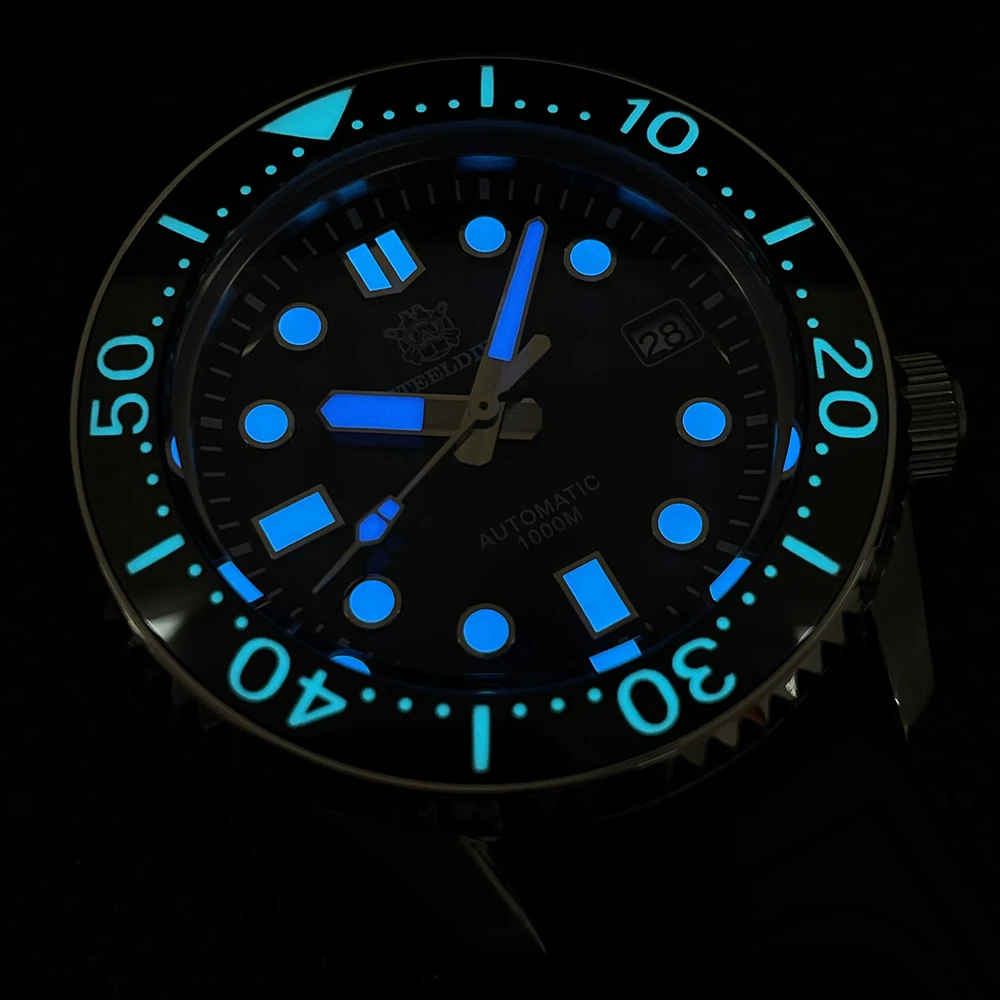 STEELDIVE 公式 SD1968 ワンピース 44mm セラミックベゼルインサート サファイアクリスタル 1000M防水 NH35 自動巻き メンズダイバーズウォッチ