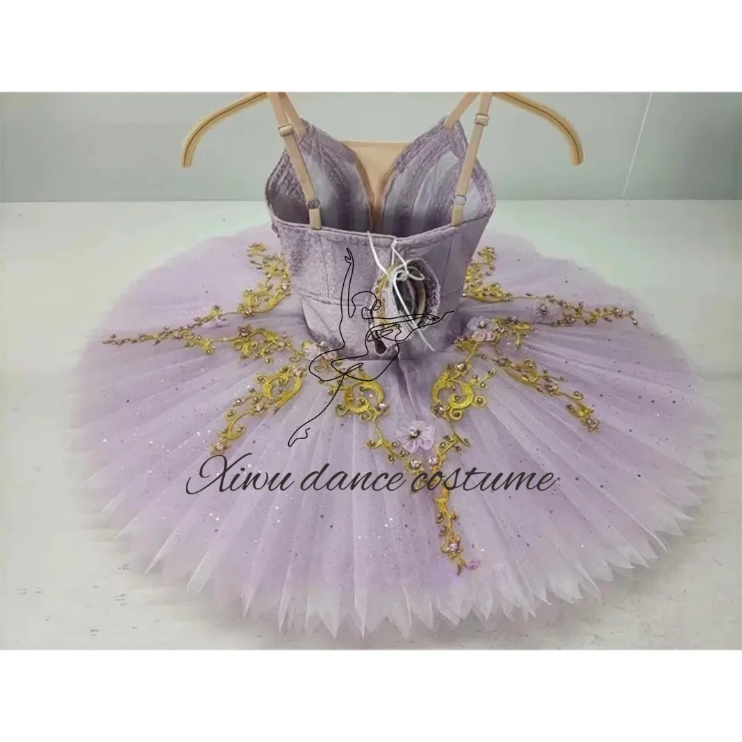 Tutú de ballet clásico personalizado profesional de alta gama, Falda corta, falda de placa, vestido de competición de rendimient