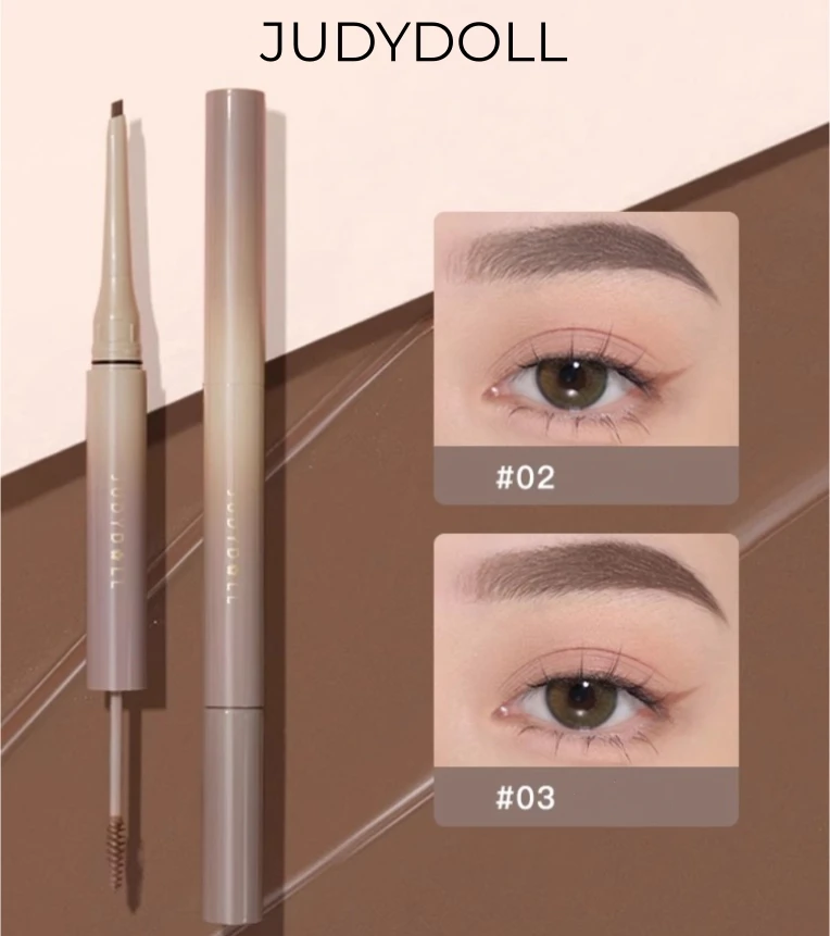 

Judydoll Stereoscopic Duo Eyebrow Pencil Transparent Eyebrow Gel Natural Stereoscopic Dual Color Precision Eyebrow Tinting Cream