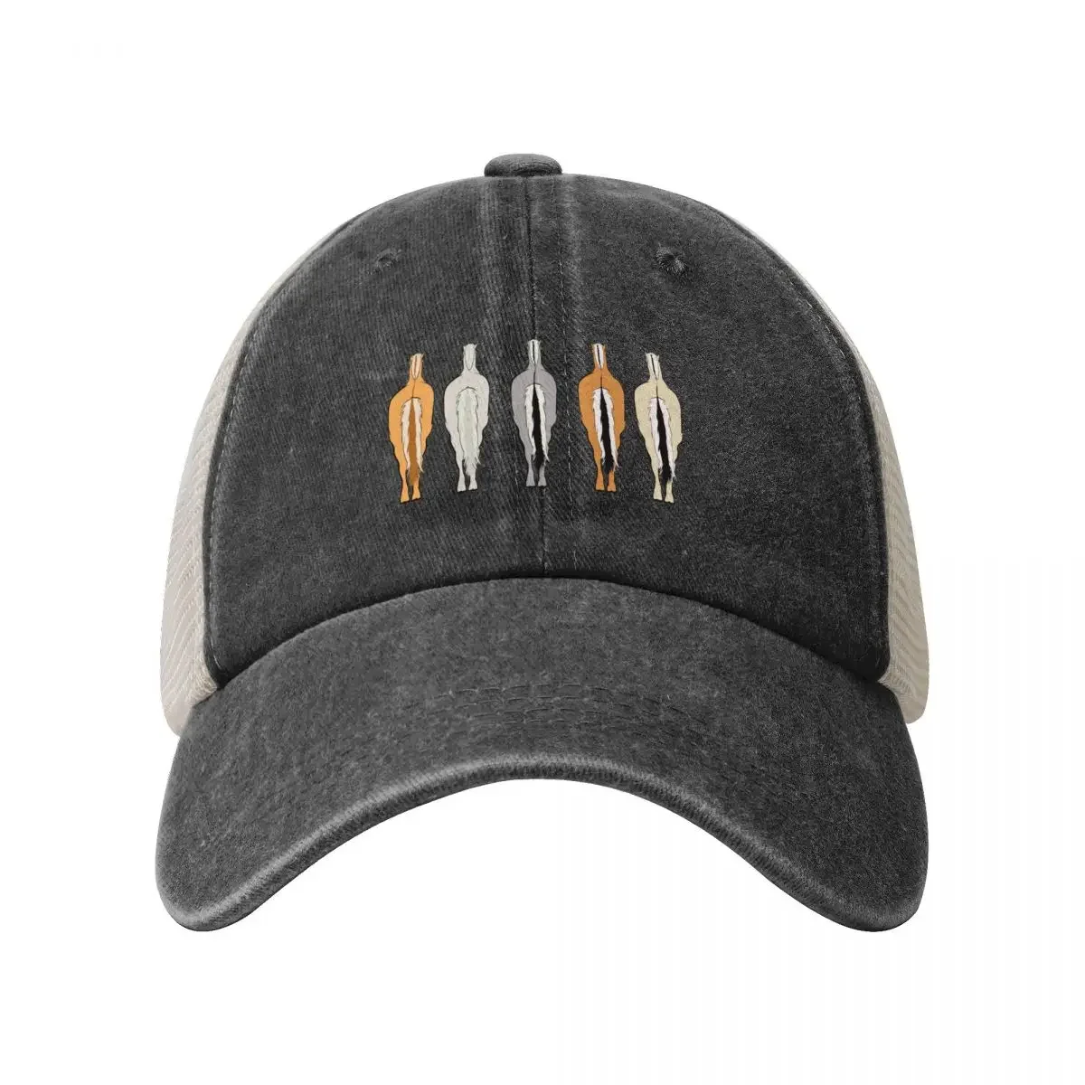 Fjord horses of all colors, dun, gray, white, yellow, fjord butt Baseball Cap Golf Cap summer hat Men Hats Women's