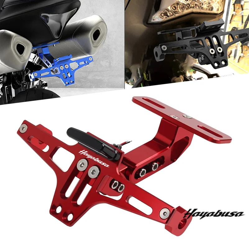 

HAYABUSA LOGO For SUZUKI HAYABUSA Motorcycle Adjustable Rear Tail Tidy License Plate Holder Bracket LED Light Accessories
