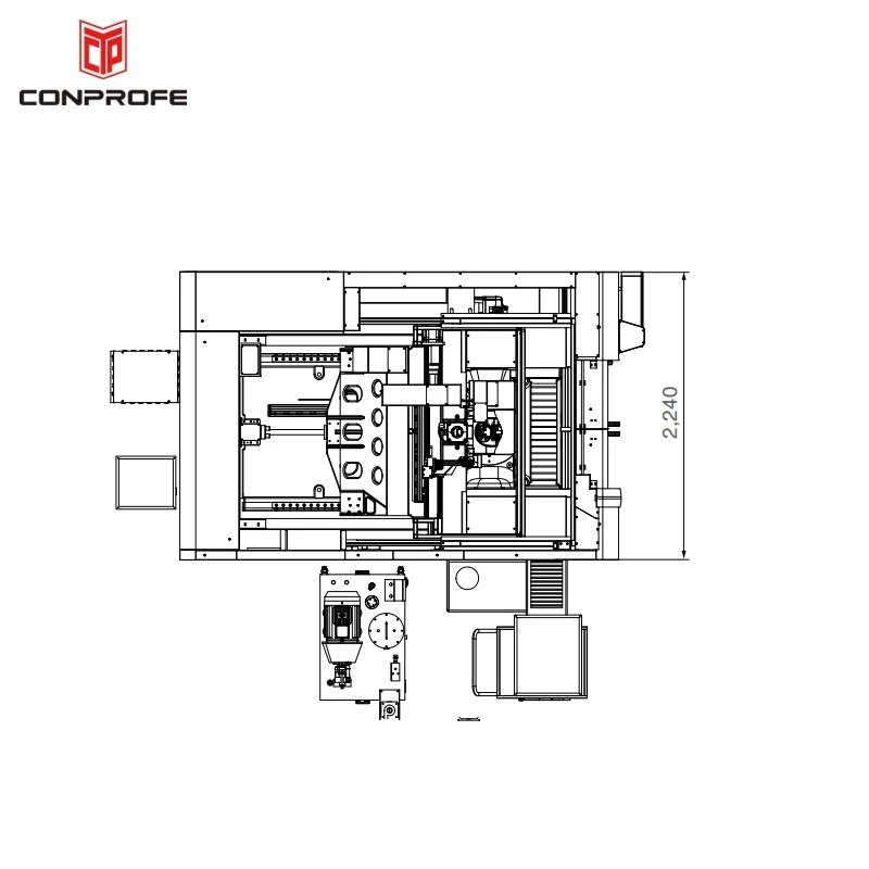 中央モーター付きヘビーデューティー垂直金属フライス盤,Spv500-5Axis, Hsk-A63, 5軸CNC