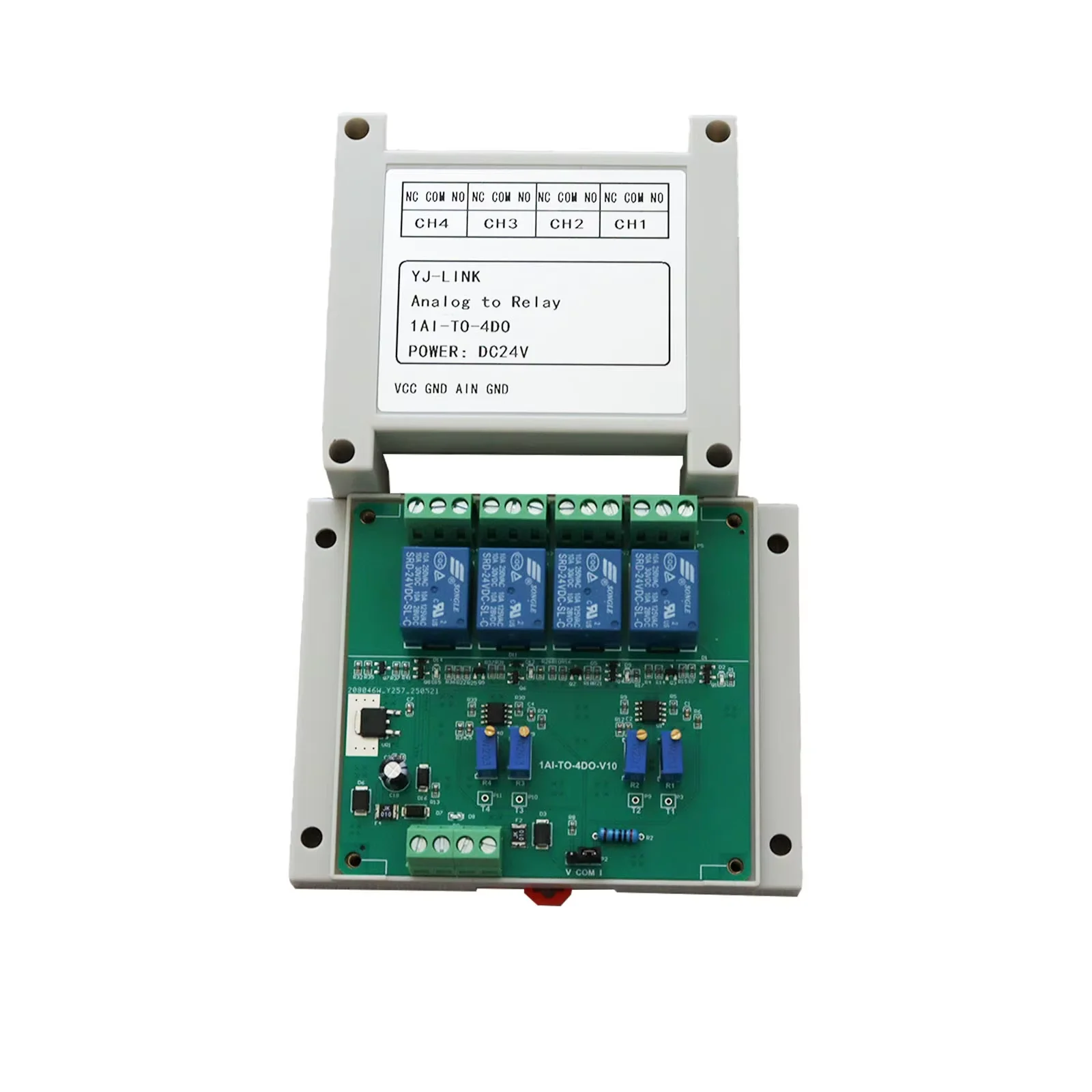 Analog Signal Triggers 4-channel Relay Output 4-20mA Current 0-10V Voltage Control Relay Module