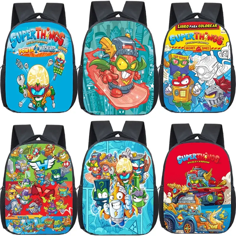 Superzings backpack Children's Backpack Kids Kindergarten Bags Girls Boys School Bags Cartoon SuperThings Bookbag Rucksack