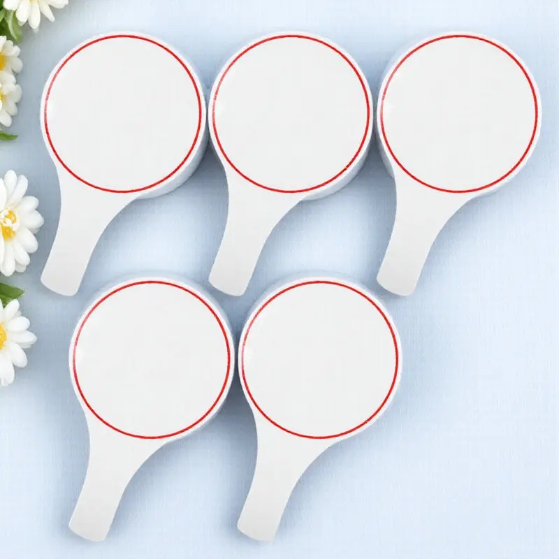 5Pcs Single-Side Dry Erase Handheld Whiteboard Premium Scoring Board for Competitions Voting Games Judges Score Paddles Small