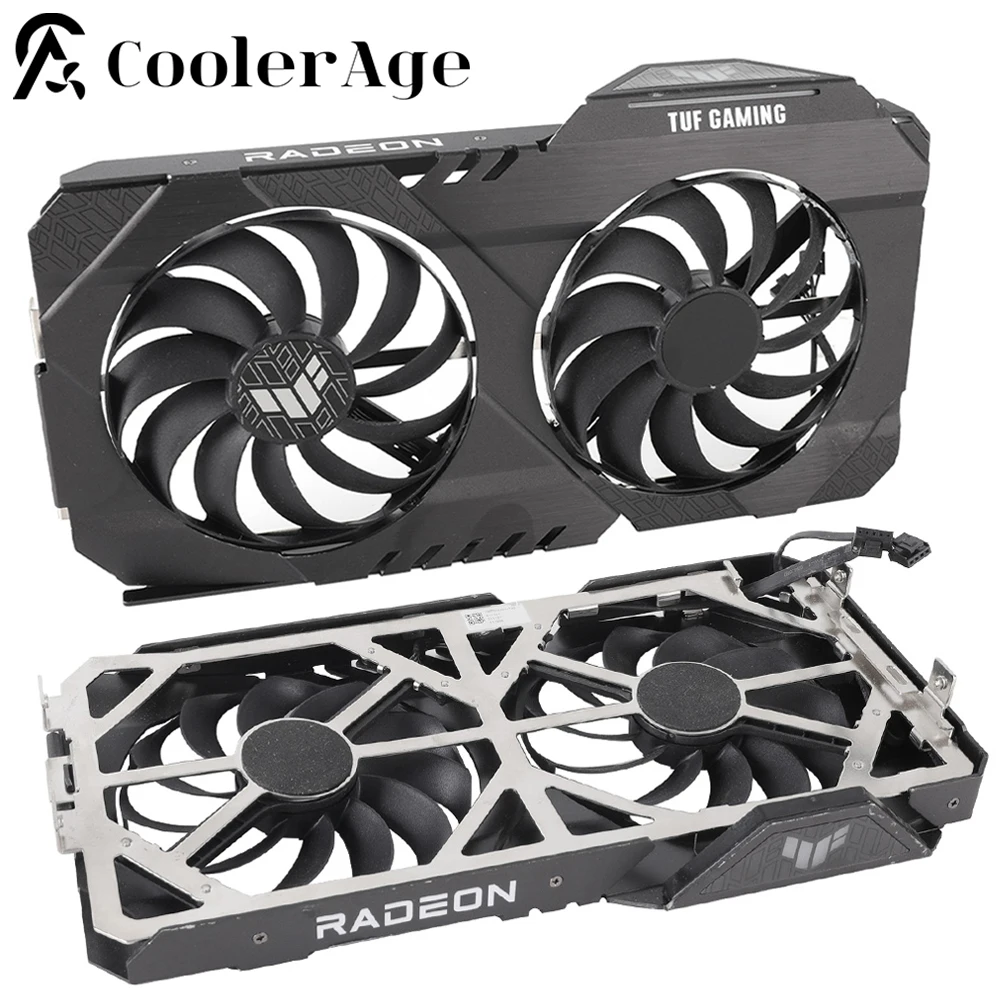 For ASUS TUF Gaming Radeon RX 6500 XT OC Edition Video Card Fan with Shell 95MM CF1010U12D RX6500XT Graphics Card Fan with Case