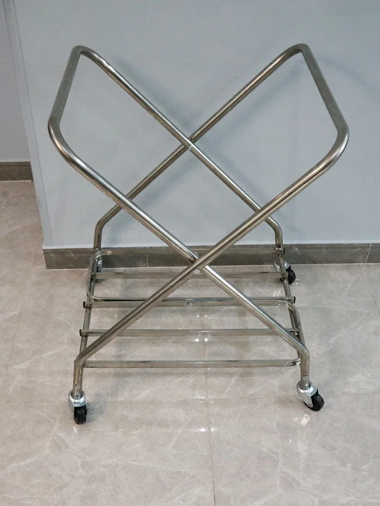 Hotel folding linen cart, hotel room service cart, stainless steel cart