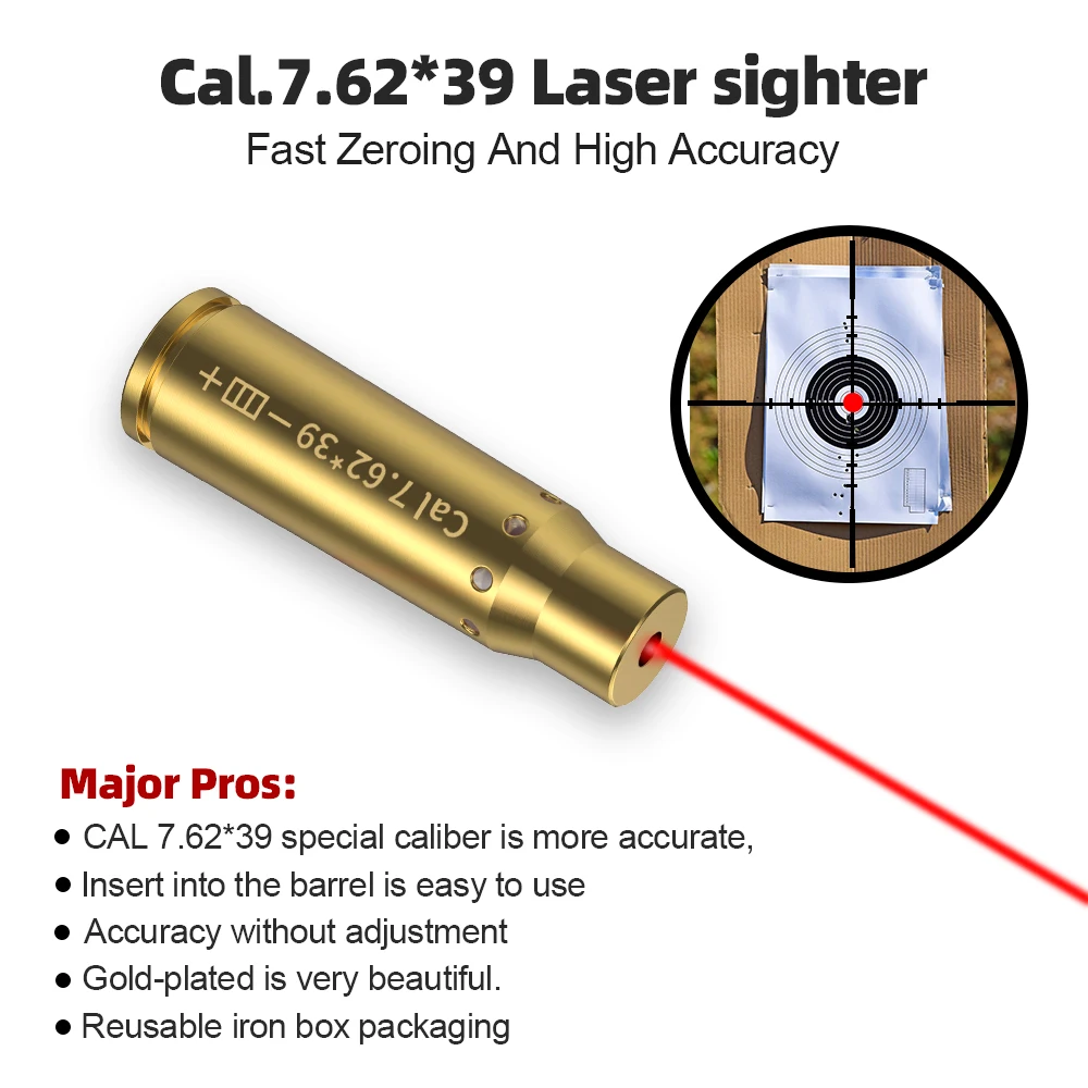Quick Zeroing & High Accuracy Laser Sight for Cal 7.62*39 – No Adjustment Required.
