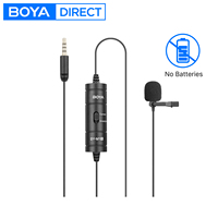 BOYA BY-M1S Lavalier Lapel Microphone for iPhone Mobile Smartphone PC Computer Android DSLR Cameras Youtube Live Streaming Vlog