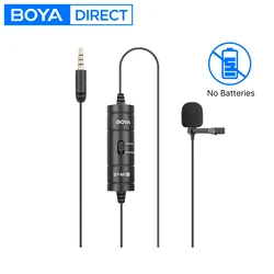 BOYA BY-M1S Lavalier Lapel Microphone for iPhone Mobile Smartphone PC Computer Android DSLR Cameras Youtube Live Streaming Vlog