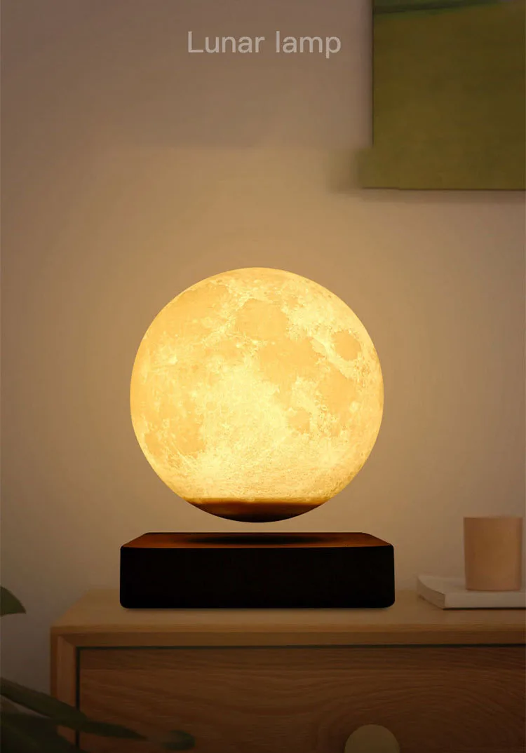 Imagem -03 - Imprimindo a Lâmpada Magnética da Levitação Decoração Home Lua Saturno Júpiter 14cm18cm 68 3d