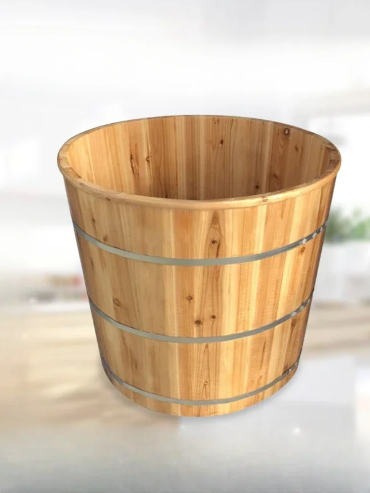 Handmade round Bucket Bath Bath Barrel Bath Bucket Bathtub Fumigation with Lid