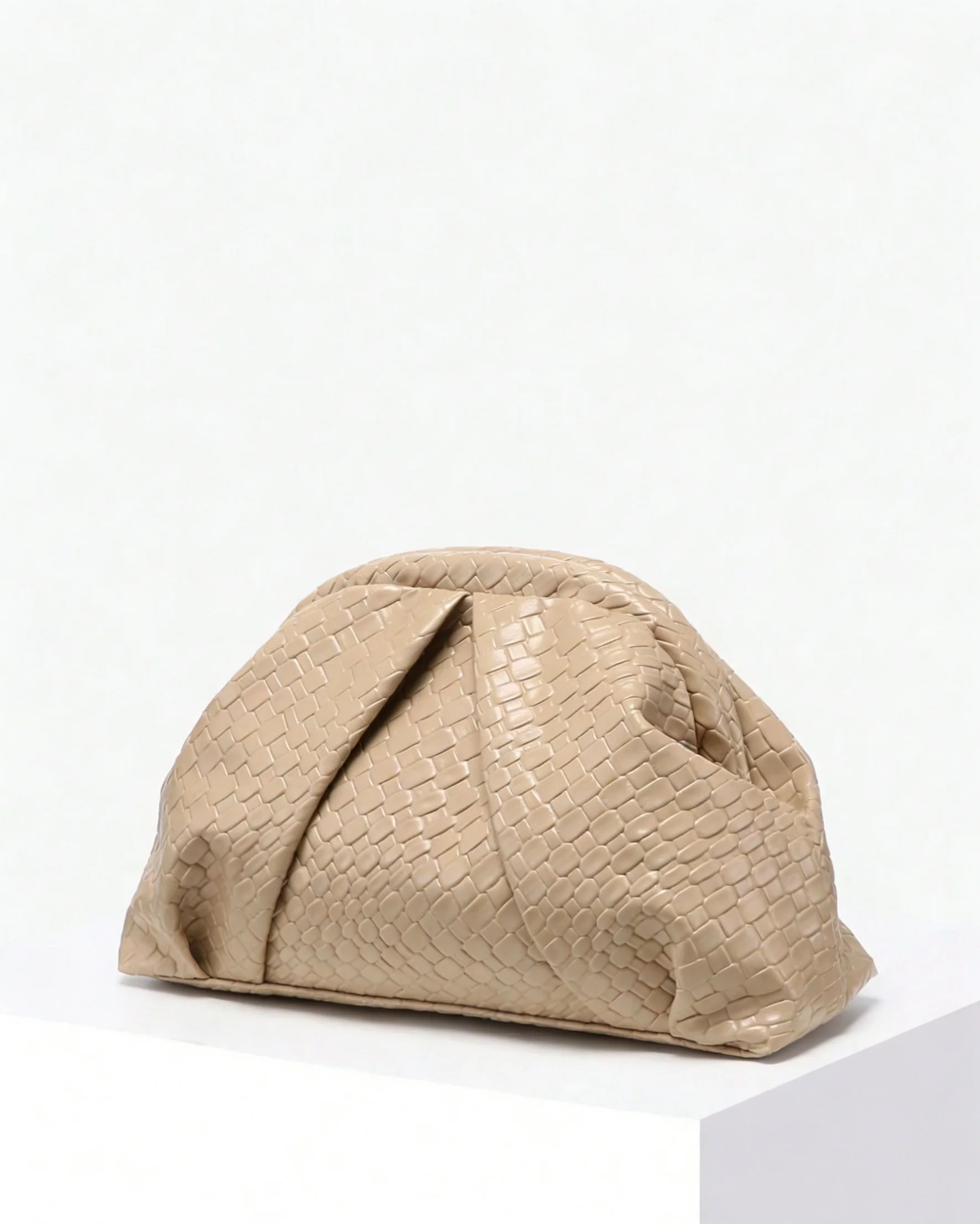 Neue, modische Handtasche mit Nieten und Falten für Damen, Clutch, Tasche mit Reißverschluss, modisch, lässig, schlicht, für den täglichen Gebrauch, für Abendpartys. – Detail 10