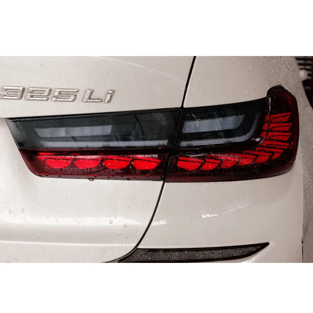BMW 3 시리즈 용 미등 G20 G80 G28 M3 330 340 320 325 2019-2023 업그레이드 된 GTS LED 스타일 반전 라이트 브레이크 테일 라이트
