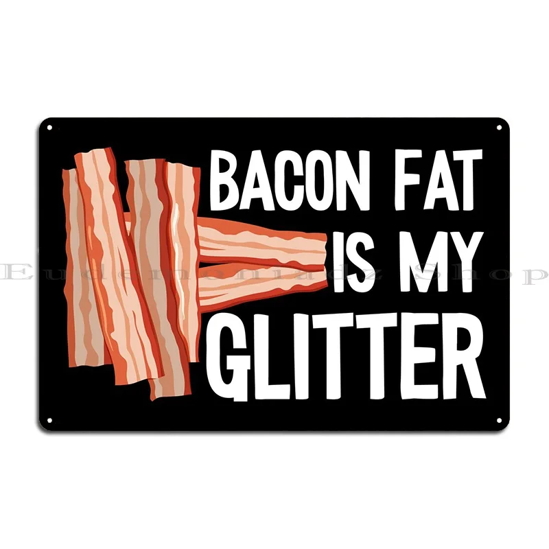 Bacon Pork Metal Plaque Design Cave Wall Decor Designer Plaques Tin Sign Poster