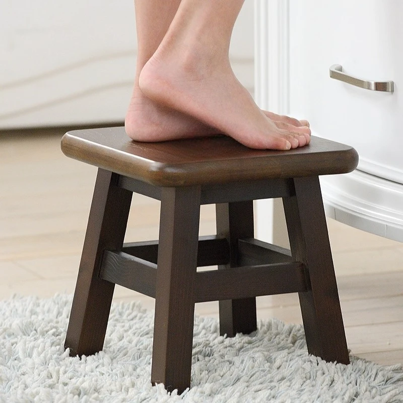 

European simple household stool, solid wood small bench, sofa shoe changing stool