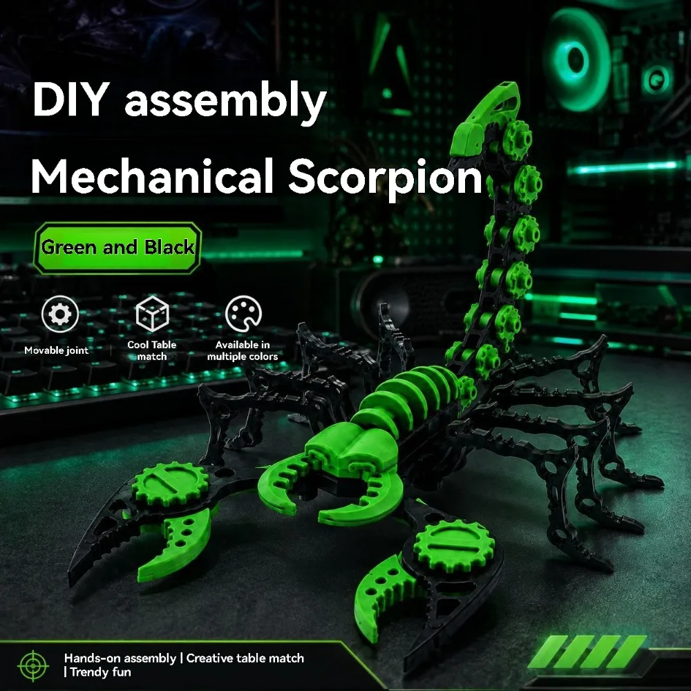 Mechanical Scorpion DIY Assembly Kit - Movable Joint Model for Boy Trend Desktop Decor